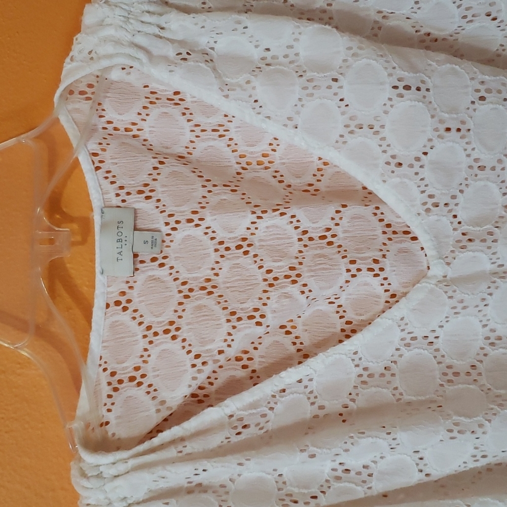 Talbots White Lace Swim Coverup - Picture 3 of 7